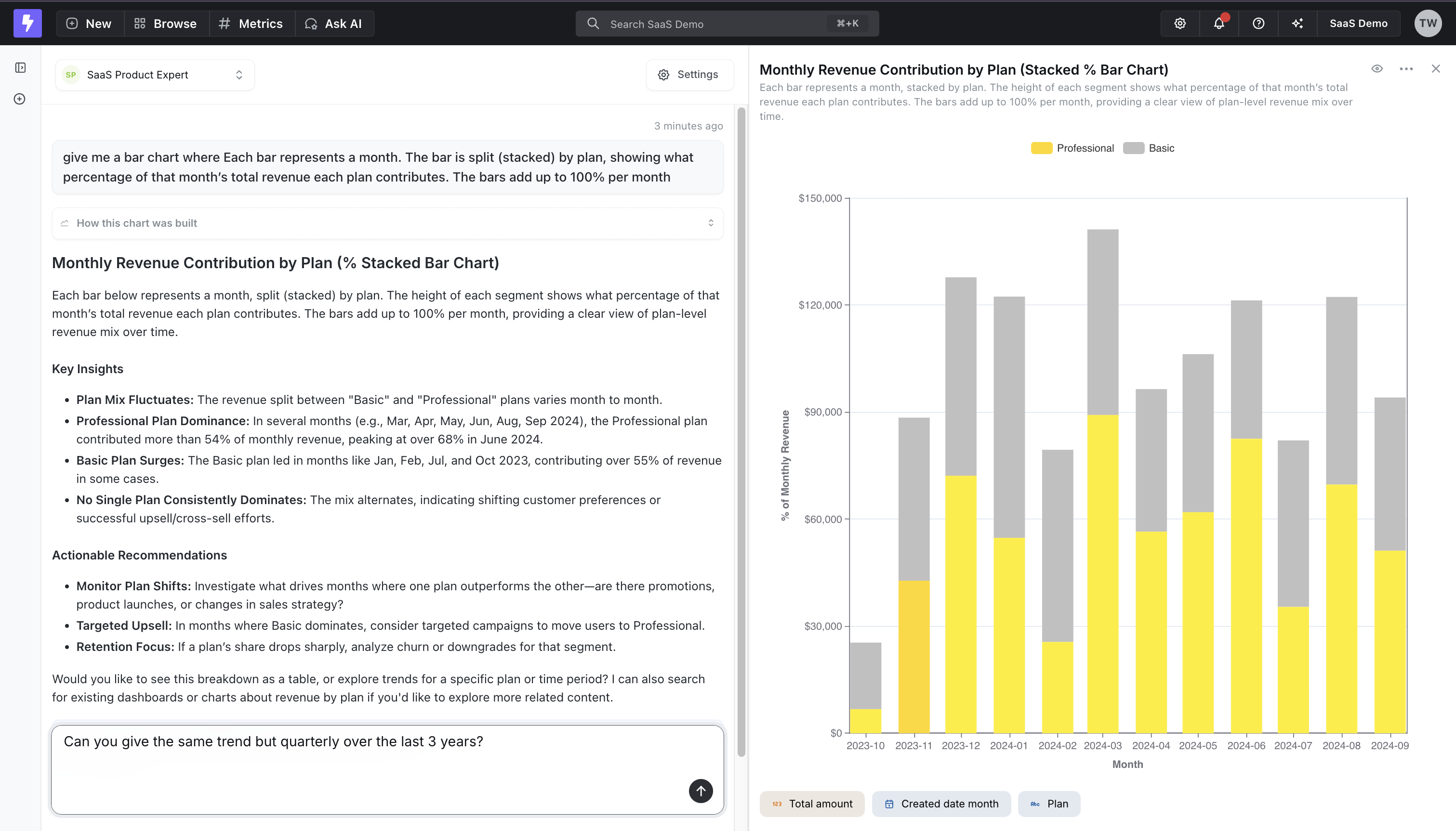dbt metrics를 기반으로 자연어 쿼리를 수행하는 Lightdash Ask AI 인터페이스